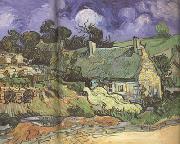 Vincent Van Gogh Thatched Cottages in Cordeville (nn04) oil painting reproduction